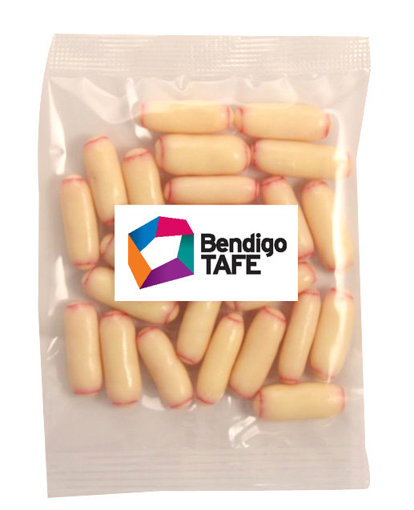 Picture of 50g White Chocolate Raspberry Bullets